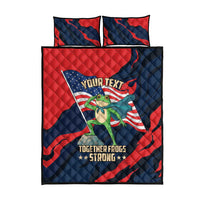 Portland Frog Protest Personalized Quilt Bed Set Frogs Together Strong - Wonder Print Shop