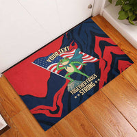 Portland Frog Protest Personalized Rubber Doormat Frogs Together Strong - Wonder Print Shop