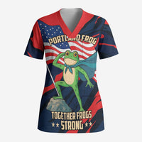Portland Frog Protest Personalized Scrub Top Frogs Together Strong - Wonder Print Shop