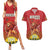 Personalized Morocco Proclamation Day 1944 Couples Matching Summer Maxi Dress and Hawaiian Shirt Barbary Lion With Flag