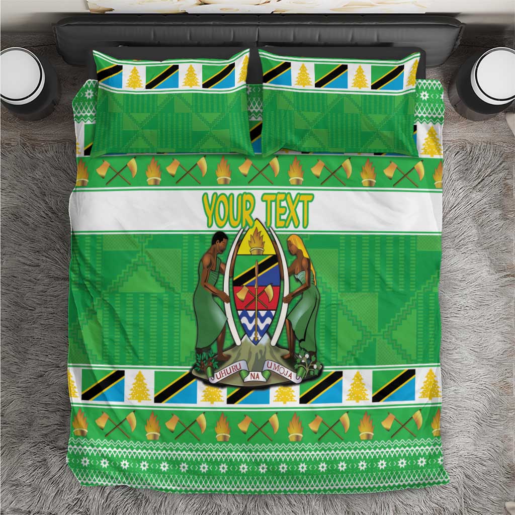 Personalized Tanzania Christmas Bedding Set Uhuru na Umoja Heri ya Krismasi - Wonder Print Shop