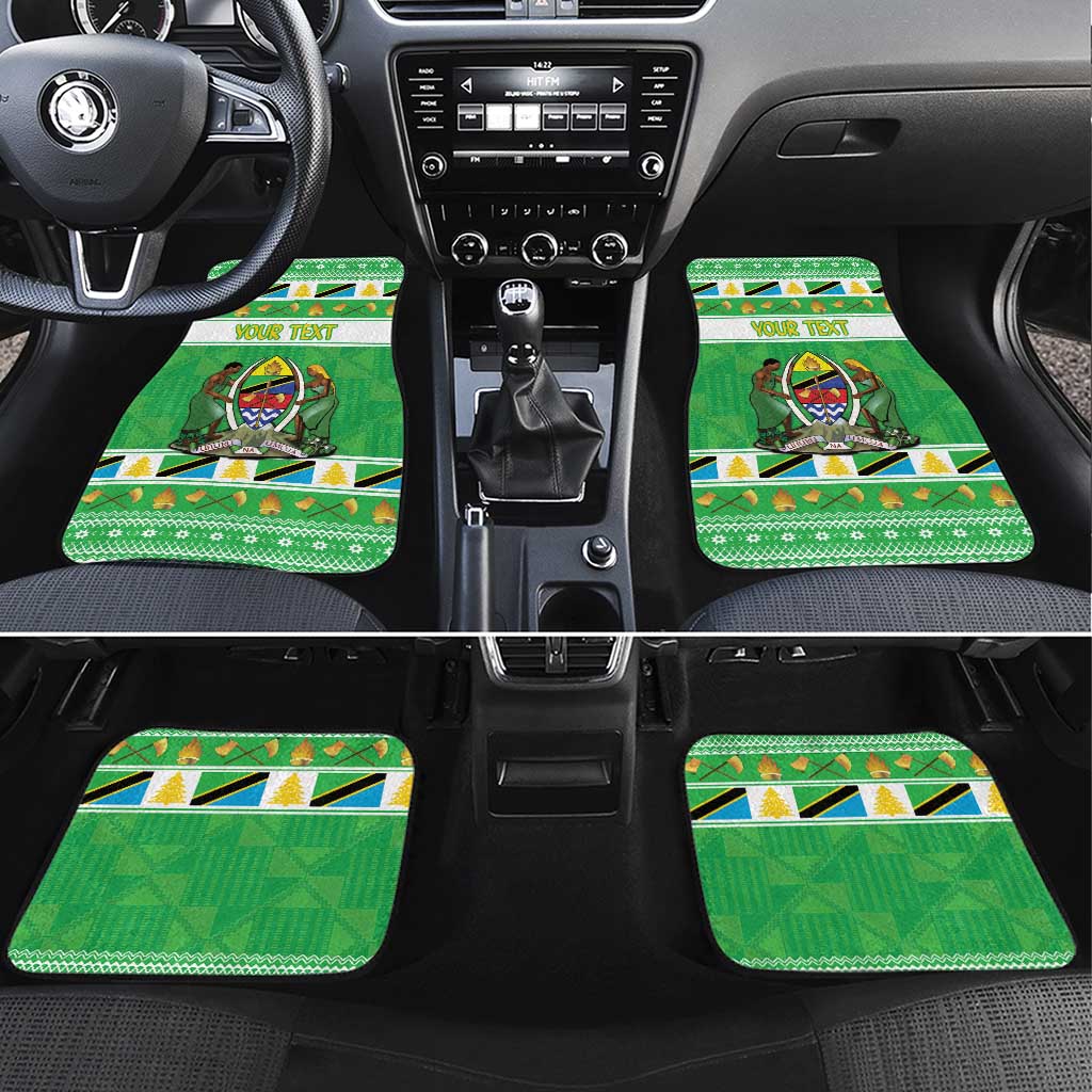 Personalized Tanzania Christmas Car Mats Uhuru na Umoja Heri ya Krismasi - Wonder Print Shop