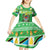 Personalized Tanzania Christmas Kid Short Sleeve Dress Uhuru na Umoja Heri ya Krismasi - Wonder Print Shop