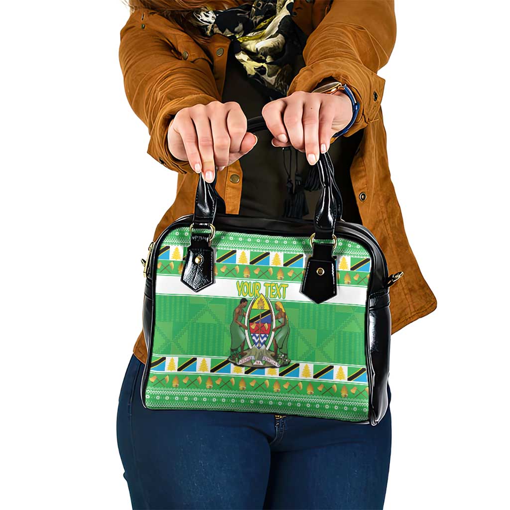 Personalized Tanzania Christmas Shoulder Handbag Uhuru na Umoja Heri ya Krismasi