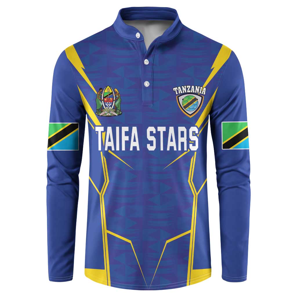 Custom Tanzania Football Button Sweatshirt Taifa Stars Sporty Style - Wonder Print Shop