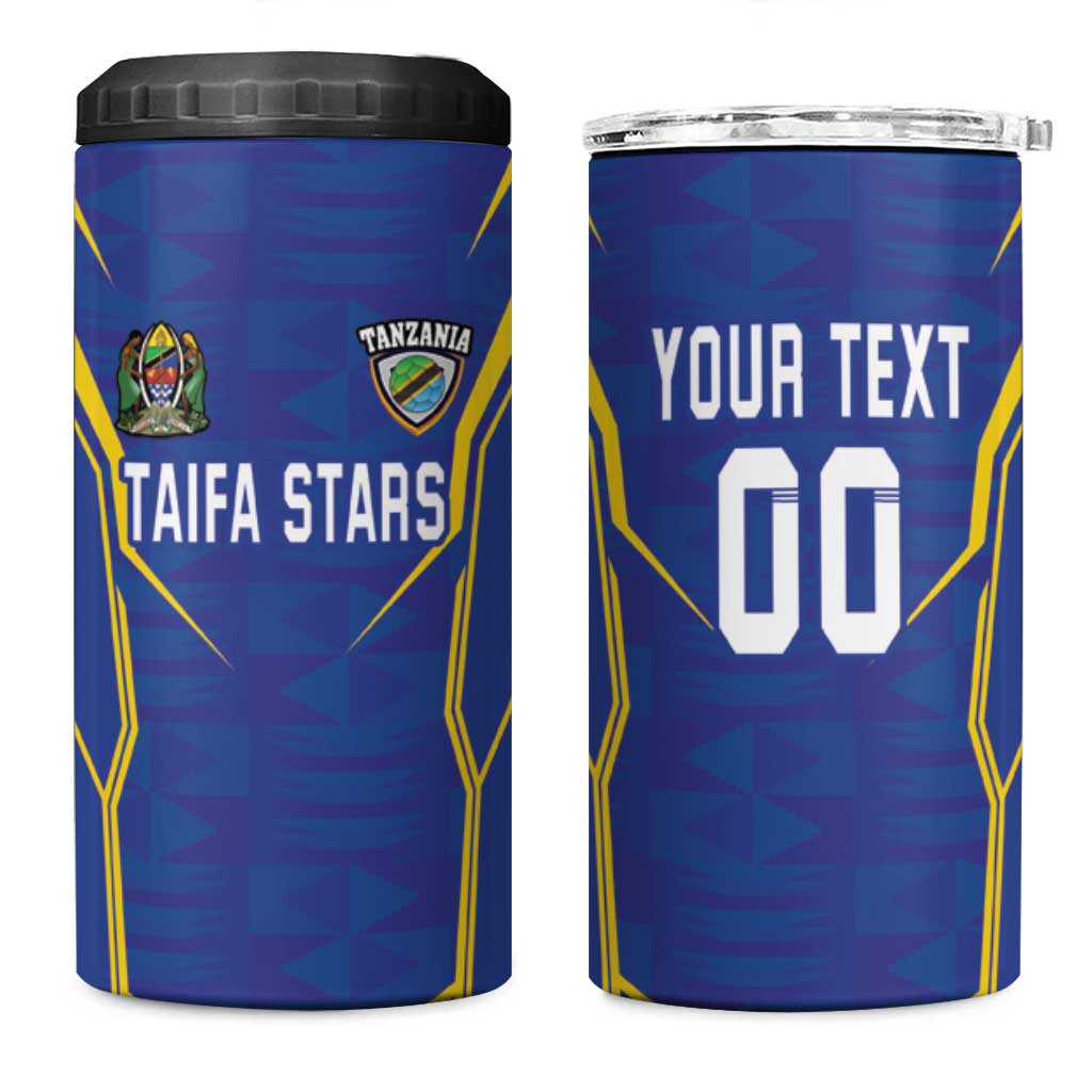 Custom Tanzania Football 4 in 1 Can Cooler Tumbler Taifa Stars Sporty Style - Wonder Print Shop