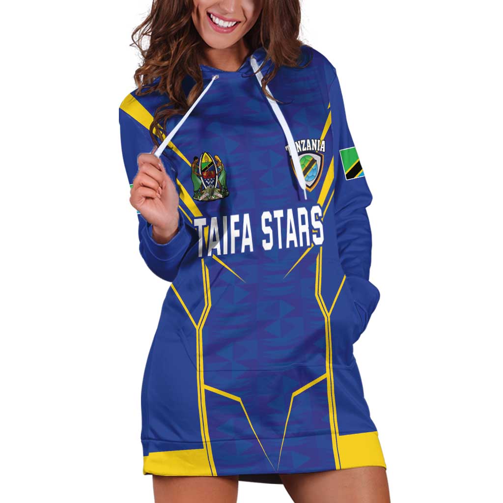 Custom Tanzania Football Hoodie Dress Taifa Stars Sporty Style - Wonder Print Shop