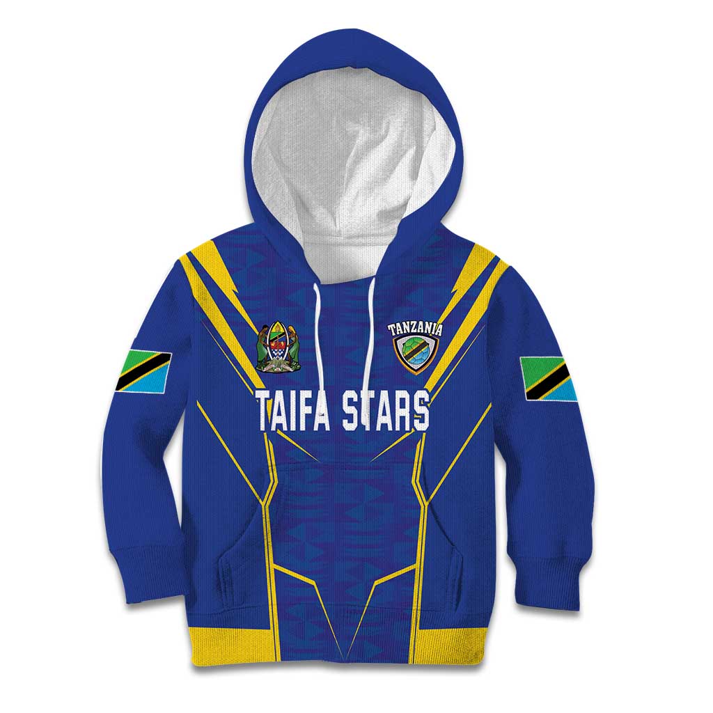 Custom Tanzania Football Kid Hoodie Taifa Stars Sporty Style - Wonder Print Shop