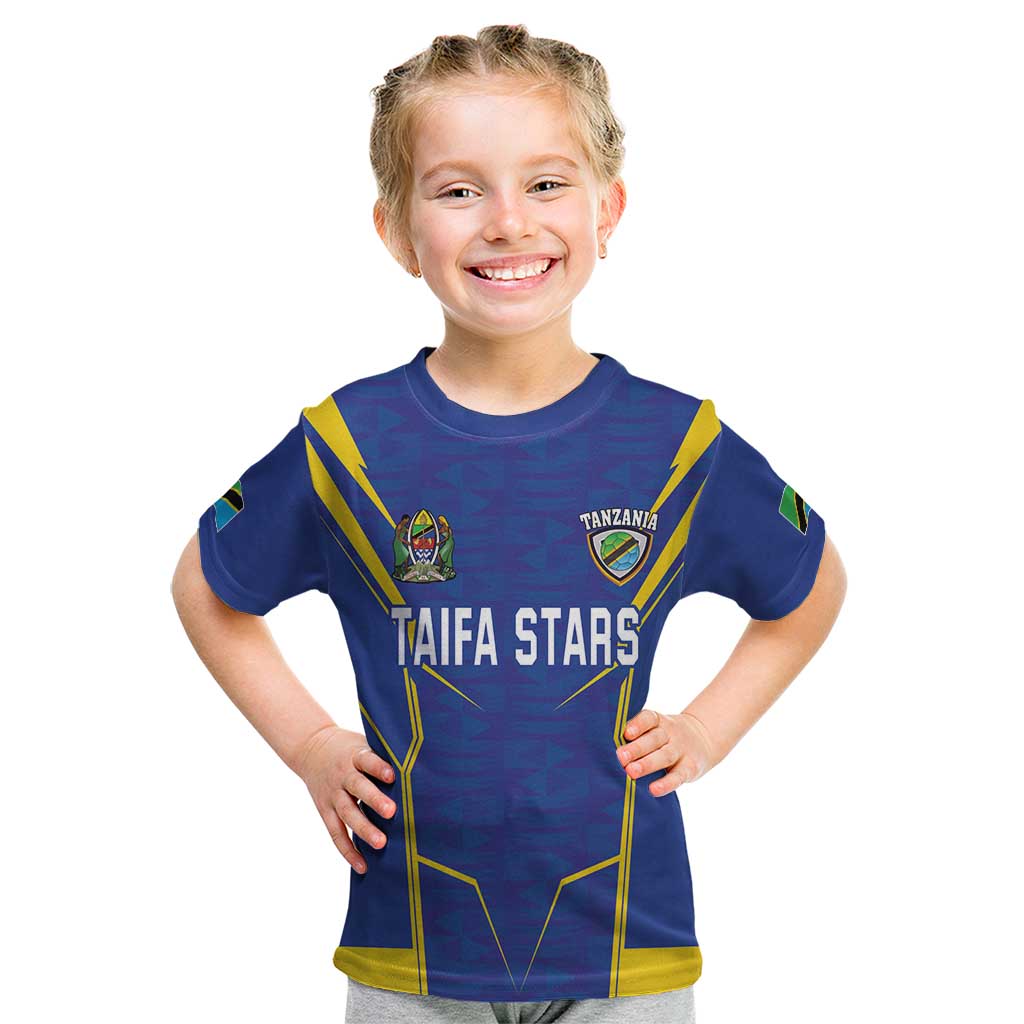 Custom Tanzania Football Kid T Shirt Taifa Stars Sporty Style - Wonder Print Shop