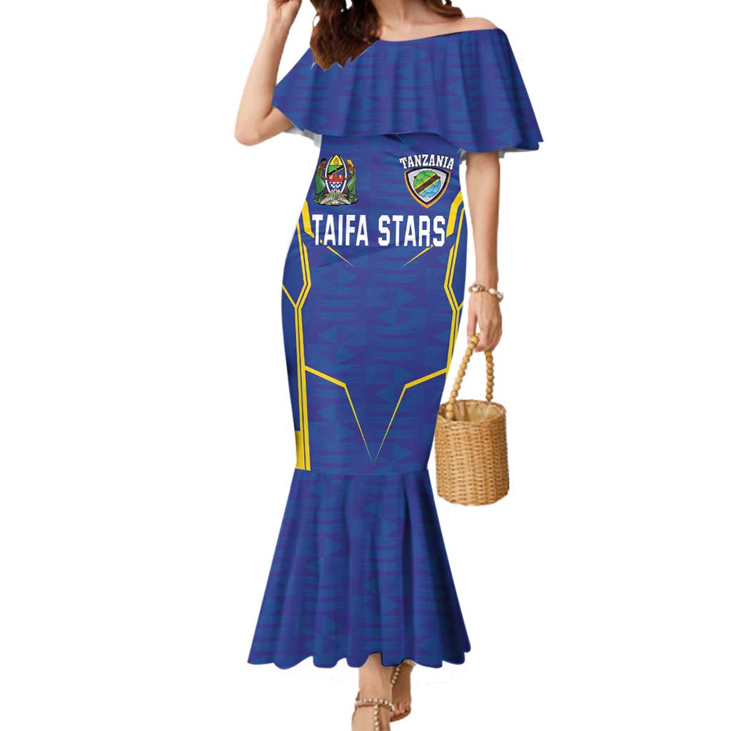 Custom Tanzania Football Mermaid Dress Taifa Stars Sporty Style - Wonder Print Shop