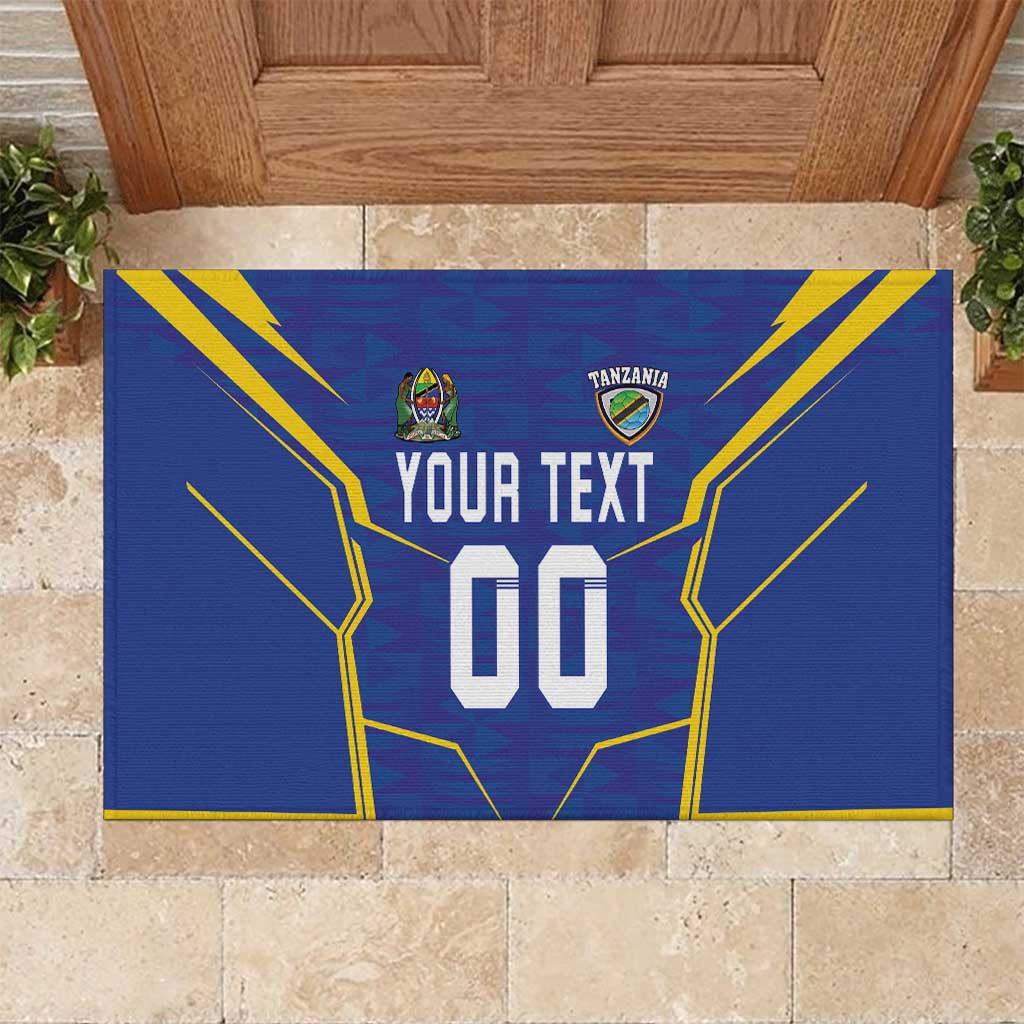 Custom Tanzania Football Rubber Doormat Taifa Stars Sporty Style - Wonder Print Shop