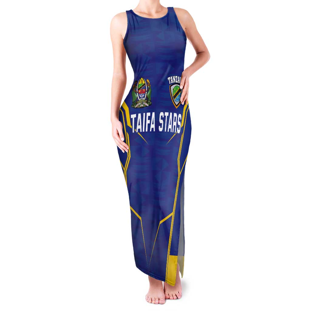 Custom Tanzania Football Tank Maxi Dress Taifa Stars Sporty Style - Wonder Print Shop