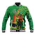 Happy Saint Patrick's Day Baseball Jacket Cheerful Leprechaun Irish Harp