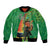 Happy Saint Patrick's Day Bomber Jacket Cheerful Leprechaun Irish Harp