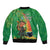 Happy Saint Patrick's Day Bomber Jacket Cheerful Leprechaun Irish Harp