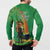 Happy Saint Patrick's Day Button Sweatshirt Cheerful Leprechaun Irish Harp