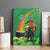 Happy Saint Patrick's Day Canvas Wall Art Cheerful Leprechaun Irish Harp