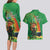 Happy Saint Patrick's Day Couples Matching Long Sleeve Bodycon Dress and Hawaiian Shirt Cheerful Leprechaun Irish Harp