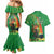 Happy Saint Patrick's Day Couples Matching Mermaid Dress and Hawaiian Shirt Cheerful Leprechaun Irish Harp