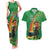 Happy Saint Patrick's Day Couples Matching Tank Maxi Dress and Hawaiian Shirt Cheerful Leprechaun Irish Harp