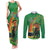 Happy Saint Patrick's Day Couples Matching Tank Maxi Dress and Long Sleeve Button Shirt Cheerful Leprechaun Irish Harp