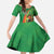 Happy Saint Patrick's Day Family Matching Long Sleeve Bodycon Dress and Hawaiian Shirt Cheerful Leprechaun Irish Harp