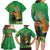 Happy Saint Patrick's Day Family Matching Long Sleeve Bodycon Dress and Hawaiian Shirt Cheerful Leprechaun Irish Harp