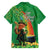 Happy Saint Patrick's Day Family Matching Long Sleeve Bodycon Dress and Hawaiian Shirt Cheerful Leprechaun Irish Harp