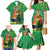 Happy Saint Patrick's Day Family Matching Mermaid Dress and Hawaiian Shirt Cheerful Leprechaun Irish Harp