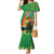 Happy Saint Patrick's Day Family Matching Mermaid Dress and Hawaiian Shirt Cheerful Leprechaun Irish Harp