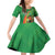 Happy Saint Patrick's Day Family Matching Off Shoulder Short Dress and Hawaiian Shirt Cheerful Leprechaun Irish Harp