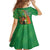 Happy Saint Patrick's Day Family Matching Puletasi and Hawaiian Shirt Cheerful Leprechaun Irish Harp