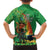 Happy Saint Patrick's Day Family Matching Short Sleeve Bodycon Dress and Hawaiian Shirt Cheerful Leprechaun Irish Harp