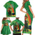 Happy Saint Patrick's Day Family Matching Short Sleeve Bodycon Dress and Hawaiian Shirt Cheerful Leprechaun Irish Harp