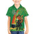 Happy Saint Patrick's Day Family Matching Short Sleeve Bodycon Dress and Hawaiian Shirt Cheerful Leprechaun Irish Harp