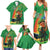 Happy Saint Patrick's Day Family Matching Summer Maxi Dress and Hawaiian Shirt Cheerful Leprechaun Irish Harp