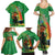 Happy Saint Patrick's Day Family Matching Summer Maxi Dress and Hawaiian Shirt Cheerful Leprechaun Irish Harp