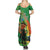 Happy Saint Patrick's Day Family Matching Summer Maxi Dress and Hawaiian Shirt Cheerful Leprechaun Irish Harp