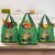 Happy Saint Patrick's Day Grocery Bag Cheerful Leprechaun Irish Harp