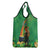 Happy Saint Patrick's Day Grocery Bag Cheerful Leprechaun Irish Harp