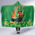 Happy Saint Patrick's Day Hooded Blanket Cheerful Leprechaun Irish Harp