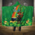 Happy Saint Patrick's Day Hooded Blanket Cheerful Leprechaun Irish Harp