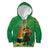 Happy Saint Patrick's Day Kid Hoodie Cheerful Leprechaun Irish Harp