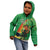 Happy Saint Patrick's Day Kid Hoodie Cheerful Leprechaun Irish Harp