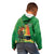 Happy Saint Patrick's Day Kid Hoodie Cheerful Leprechaun Irish Harp