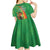 Happy Saint Patrick's Day Kid Short Sleeve Dress Cheerful Leprechaun Irish Harp