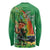 Happy Saint Patrick's Day Long Sleeve Shirt Cheerful Leprechaun Irish Harp