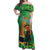 Happy Saint Patrick's Day Off Shoulder Maxi Dress Cheerful Leprechaun Irish Harp