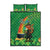 Happy Saint Patrick's Day Quilt Bed Set Cheerful Leprechaun Irish Harp