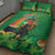 Happy Saint Patrick's Day Quilt Bed Set Cheerful Leprechaun Irish Harp